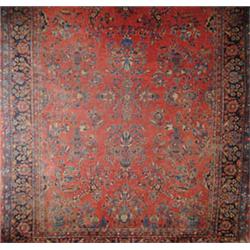 Lot# 24  ROOM SIZE SEMI-ANTIQUE SAROUK ORIENTAL RUG.  
