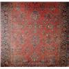 Image 1 : Lot# 24  ROOM SIZE SEMI-ANTIQUE SAROUK ORIENTAL RUG.  