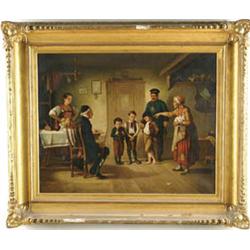 Lot# 26  UNSIGNED (European, 19th C) THE SCOLDING.  