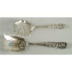 Lot# 29  TWO RARE FANCY STERLING SERVING PIECES BY ALVIN IN THE “RAPHAEL” PATTERN.  