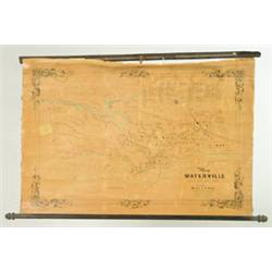 Lot# 44  TWO MAINE WALL MAPS.  