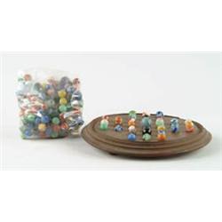 Lot# 50  EARLY MARBLE GAME WITH MARBLES.  