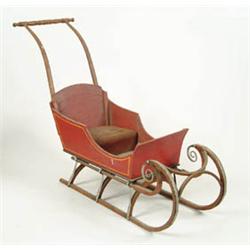 Lot# 53  PAINTED CHILD’S SLEIGH.  