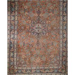 Lot# 57  ROOM SIZE SAROUK TYPE ORIENTAL RUG.  