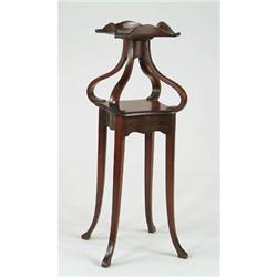 Lot# 73  INTERESTING MAHOGANY ART NOUVEAU STYLE STAND.  