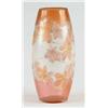 Image 1 : Lot# 76  ART GLASS CAMEO LEAF DECORATED VASE.  