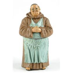 Lot# 78  INTERESTING DECORATED METAL MONK HUMIDOR.  