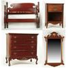 Image 1 : Lot# 80  FIVE PIECE QUEEN ANNE STYLE MAHOGANY BEDROOM SUITE.  