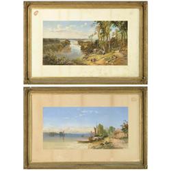 Lot# 81  UNSIGNED (European, Late 19th C) PAIR OF COLORED PRINTS.  