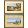 Image 1 : Lot# 81  UNSIGNED (European, Late 19th C) PAIR OF COLORED PRINTS.  