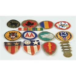Lot# 96  BOX LOT OF WWII INSIGNIA PATCHES.  