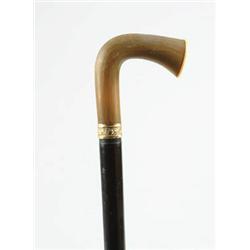 Lot# 109  FINE HORN HANDLED CANE.  