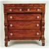 Image 1 : Lot# 114  TWO OVER THREE DRAWER MAHOGANY EMPIRE CHEST.  