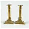 Image 1 : Lot# 136  PAIR OF BRASS PUSH UP CANDLESTICKS.  
