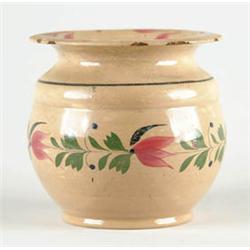 Lot# 142  DECORATED SOFT PASTE SUGAR BOWL.  