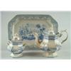 Image 1 : Lot# 143  SIX PIECES OF BLUE AND WHITE STAFFORDSHIRE TABLEWARE.  