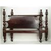 Image 1 : Lot# 155  EARLY CARVED PINEAPPLE POST ROPE BED.  