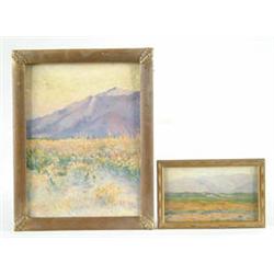 Lot# 164  HASCALL S. HALL (American, Early 20th C) TWO CALIFORNIA LANDSCAPES.  