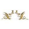 Image 1 : Lot# 167  PAIR OF BRASS DRAGON CANDLESTICKS.  
