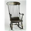 Image 1 : Lot# 183  GRAIN PAINTED AND STENCILED BOSTON ROCKER.  