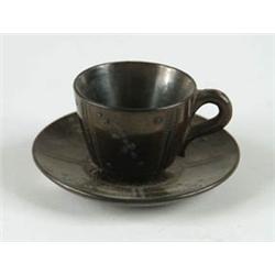 Lot# 198  SMALL JACKFIELD TYPE CUP AND SAUCER.  