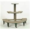 Image 1 : Lot# 199  DEMILUNE THREE TIER GREEN PLANT STAND.  