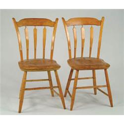 Lot# 210  PAIR OF ARROW BACK WINDSOR SIDE CHAIRS.  