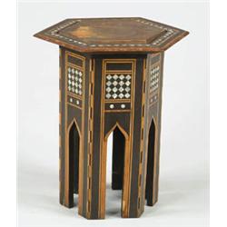 Lot# 214  INLAID TABERET STAND.  