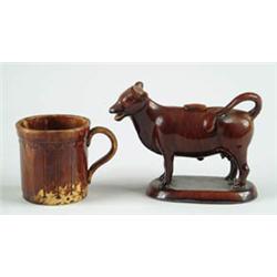 Lot# 217  TWO PIECES OF ROCKINGHAMWARE.  