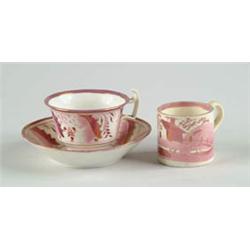 Lot# 223  THREE PIECES OF PINK LUSTRE.  