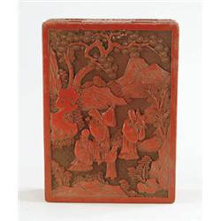 Lot# 225  TWO CINNABAR BOXES.  