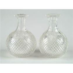 Lot# 229  PAIR OF CUT GLASS DECANTERS.  