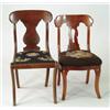 Image 1 : Lot# 236  TWO EMPIRE STYLE NEEDLEWORK SIDE CHAIRS.  