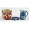 Image 1 : Lot# 239  THREE PIECES OF WEDGWOOD JASPERWARE.  