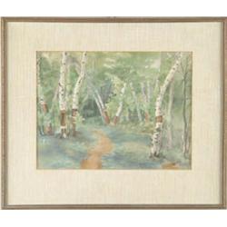 Lot# 244  LOT OF SIX PAINTINGS AND SKETCH BOOK.  