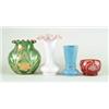 Image 1 : Lot# 246  LOT OF FOUR ART GLASS VASES.  