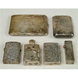 Lot# 247  INTERESTING LOT OF SIX SILVER ITEMS.  