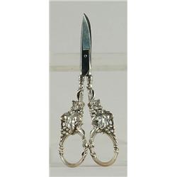 Lot# 249  PAIR OF SILVER GRAPE SHEARS.  