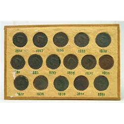 Lot# 256  COINS: FIFTY-NINE LARGE CENT COLLECTION.  