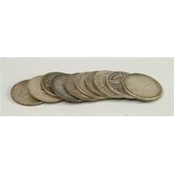 Lot# 264  COINS: TEN U.S. SILVER DOLLARS.  