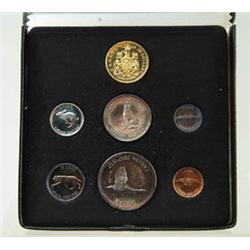 Lot# 274  COINS: SEVEN COIN CANADIAN GOLD AND SILVER MINT SET.  