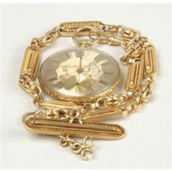 Lot# 281  M. I. TOBIAS & CO. GOLD OPEN FACE POCKET WATCH.  
