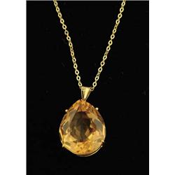 Lot# 304  18K GOLD AND TOPAZ NECKLACE.  
