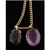 Image 1 : Lot# 307  18K GOLD AND DOUBLE AMETHYST NECKLACE.  
