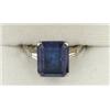 Image 1 : Lot# 316  TIFFANY PLATINUM DIAMOND AND BLUE STONE RING.  