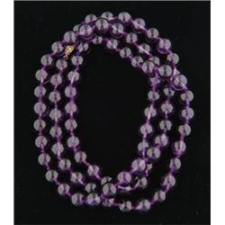 Lot# 319  AMETHYST BEAD NECKLACE.  