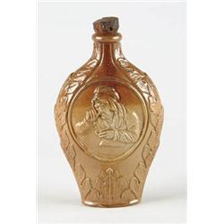Lot# 360  EUROPEAN/ENGLISH PICTORIAL POTTERY FLASK.  