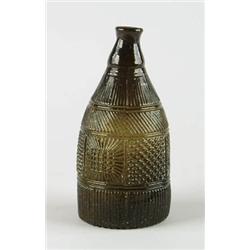 Lot# 387  BLOWN THREE MOLD GEOMETRIC QUART.  