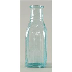 Lot# 394A.  SMALL AQUA CATHEDRAL PICKLE WITH LARGE STAR.  