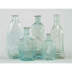 Lot# 399O.  LOT OF FIVE FIGURAL PERFUME BOTTLES.  